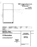 COVER Diagram and Parts List for FRT17A2AZ2  Frigidaire Refrigerator