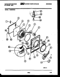DOOR PARTS Diagram and Parts List for DG250KXW4  Westinghouse Dryer