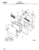 FRNT PNL, DOOR Diagram and Parts List for FDE700FHS0  Frigidaire Dryer