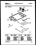 COOKTOP AND BROILER PARTS Diagram and Parts List for FED340WAWA  Frigidaire Range