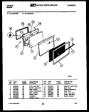 DOOR PARTS Diagram and Parts List for 32-1039-23-02  Tappan Range