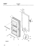 DOOR Diagram and Parts List for CFU14M2AW2  Uni Freezer