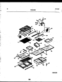 SHELVES AND SUPPORTS Diagram and Parts List for 95-1991-00-00  Tappan Refrigerator
