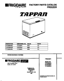 COVER Diagram and Parts List for TFC07M4CW2  Tappan Freezer