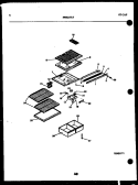 SHELVES AND SUPPORTS Diagram and Parts List for TPK160JN2W  Kelvinator Refrigerator