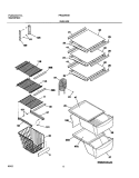 SHELVES Diagram and Parts List for FRS23W3AW7  Frigidaire Refrigerator
