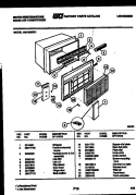 CABINET PARTS Diagram and Parts List for AS182M2K1  Frigidaire Air Conditioner