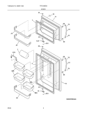 DOOR Diagram and Parts List for FRT21BSDSB0  Frigidaire Refrigerator