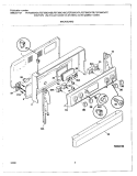 BACKGUARD Diagram and Parts List for FEF356CHTC  Frigidaire Range