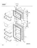 DOORS Diagram and Parts List for FRT21G3CW0  Frigidaire Refrigerator