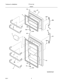 DOORS Diagram and Parts List for FFHI1817LS1  Frigidaire Refrigerator
