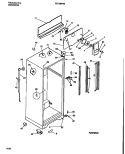 CABINET W / FAN ASSEMBLY Diagram and Parts List for FRT18PRBW1  Frigidaire Refrigerator