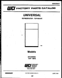 COVER Diagram and Parts List for ATC150WKJ1  Uni Refrigerator