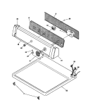 CONTROLS / TOP PANEL Diagram and Parts List for FDE116RBW1  Frigidaire Dryer