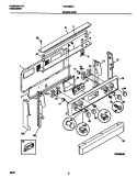 BACKGUARD Diagram and Parts List for FEF368CCTF  Frigidaire Range