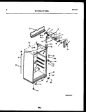 CABINET PARTS Diagram and Parts List for RT174MLW1  Frigidaire Refrigerator
