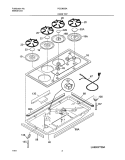 COOKTOP Diagram and Parts List for FGC36S5AWA  Frigidaire Cooktop