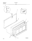 DOOR Diagram and Parts List for FFC15M4AW0  Frigidaire Freezer