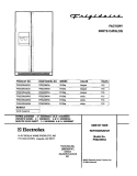 COVER Diagram and Parts List for FRS23W3AW3  Frigidaire Refrigerator