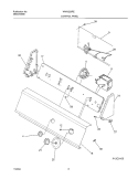 CONTROL PANEL Diagram and Parts List for WWX223REW1  Frigidaire Washer