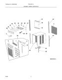 CABINET / FRONT / CONTROLS Diagram and Parts List for FAK124P1V1  Frigidaire Air Conditioner