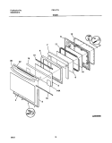 DOOR Diagram and Parts List for FEFL77ABH  Frigidaire Range