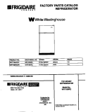 COVER Diagram and Parts List for WRT18NRCW1  Frigidaire Refrigerator