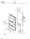 DOOR Diagram and Parts List for F82U14F3W1  Frigidaire Freezer