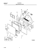 FRNT PNL, DOOR Diagram and Parts List for GLGQ642AS0  Frigidaire Dryer