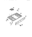 TOP & CONTROLS Diagram and Parts List for GP32BNW1  Frigidaire Range
