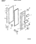 REFRIGERATOR DOOR SECTION Diagram and Parts List for FRS22WHBD0  Frigidaire Refrigerator