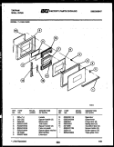 DOOR PARTS Diagram and Parts List for 11-1559-00-03  Tappan Wall Oven