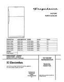 COVER Diagram and Parts List for NGS21TZAB1  Frigidaire Refrigerator