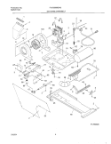 DRY MTR, BELT Diagram and Parts List for FLXG8960EW2  Frigidaire Washer Dryer Combo