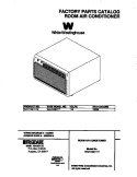 COVER Diagram and Parts List for WAH106H1T2  Frigidaire Air Conditioner