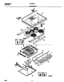TOP / DRAWER Diagram and Parts List for FEF379CFTA  Frigidaire Range