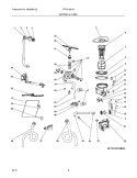 MOTOR & PUMP Diagram and Parts List for FFPD1821MB0A  Frigidaire Dishwasher
