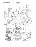 BODY Diagram and Parts List for CGEF3057KFC  Frigidaire Range