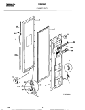 FREEZER DOOR Diagram and Parts List for FRS22WNCW2  Frigidaire Refrigerator