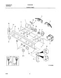 CONTROL PANEL Diagram and Parts List for FGX831CS0  Frigidaire Washer Dryer Combo