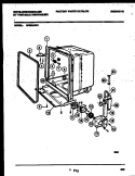 TUB AND FRAME PARTS Diagram and Parts List for SP550AXR1  Frigidaire Dishwasher