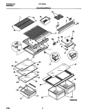 SHELVES / CONTROLS Diagram and Parts List for FRT18NRCD0  Frigidaire Refrigerator
