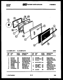 DOOR PARTS Diagram and Parts List for 31-3647-23-03  Tappan Range