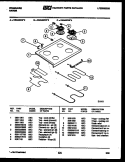 COOKTOP AND BROILER PARTS Diagram and Parts List for REG46CW3  Frigidaire Range