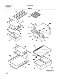 SHELVES Diagram and Parts List for FRT21HP5AQ4  Frigidaire Refrigerator