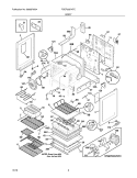 BODY Diagram and Parts List for FGEF3057KFC  Frigidaire Range