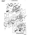ICE MAKER & INSTALLATION COMPONENTS Diagram and Parts List for MRT18FNBW1  Uni Refrigerator