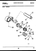 BLOWER AND DRIVE PARTS Diagram and Parts List for DG6520AW1  Frigidaire Dryer