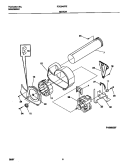 MOTOR Diagram and Parts List for FDE546RET1  Frigidaire Dryer