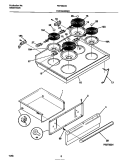 TOP / DRAWER Diagram and Parts List for FEF350CCTD  Frigidaire Range
